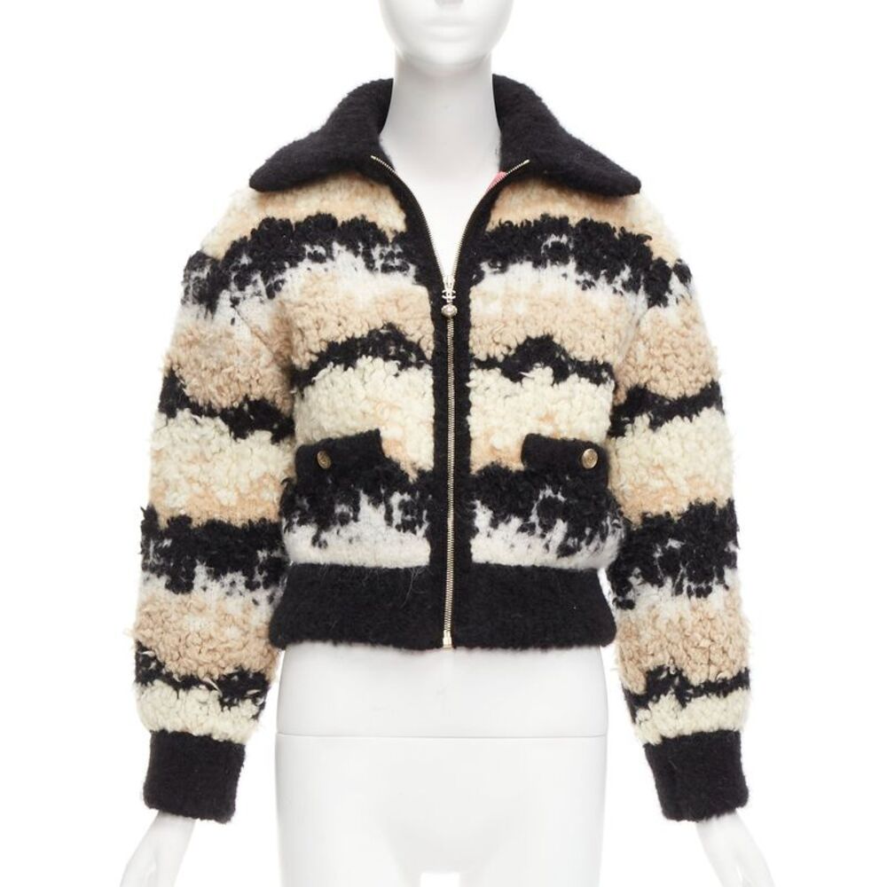 Chanel Wool Cashmere Cropped Bomber